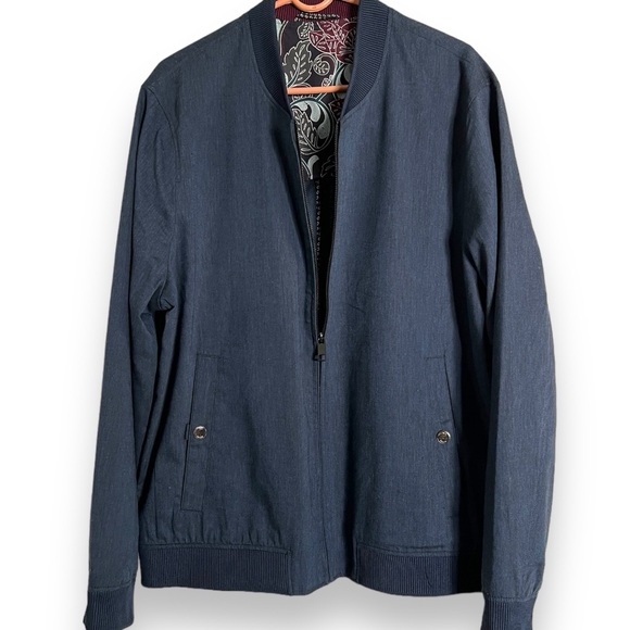 TED BAKER Tynne Canvas Bomber Jacket Size 7 US 46 - Picture 2 of 9